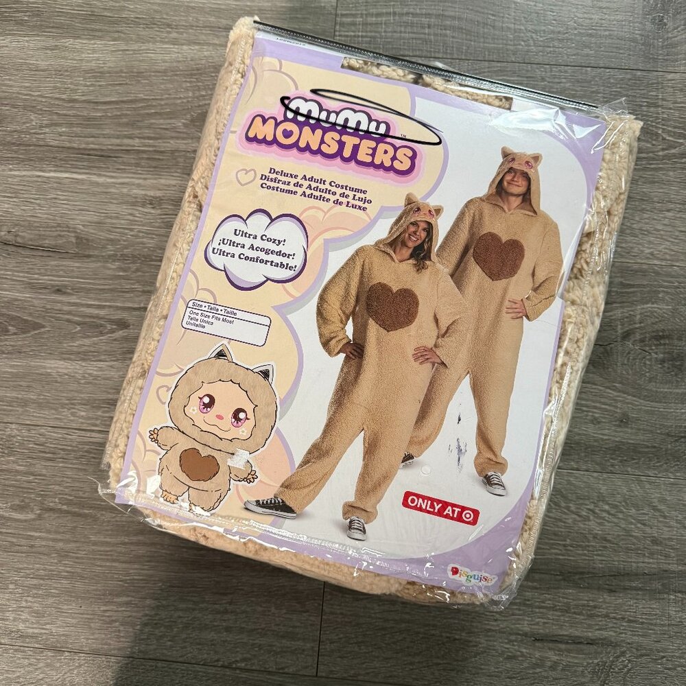 NIP Disguise MUMU MONSTERS Hooded Jumpsuit Halloween Costume Adult One Size